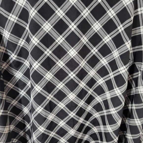 Faded Glory Womens Top 4X Plus Tank Sleeveless Black Plaid Comfy PLA29E - Picture 5 of 8